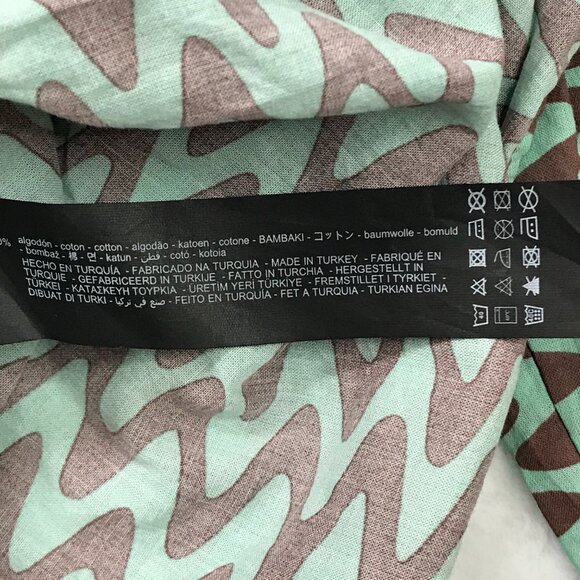 Zara Women's The Lissie Shirt Size Medium Swim Cover Up Tie Front Mint Brown NEW - Picture 11 of 12